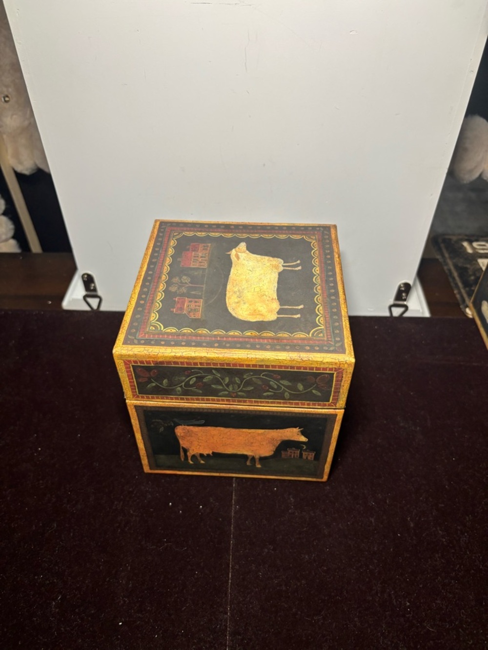 Farmhouse Nested Storage Boxes - Rust and Black - Picture 7 of 13